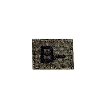 Divisa Bordada Tipo Sanguíneo B- | Verde - Elite Comandos