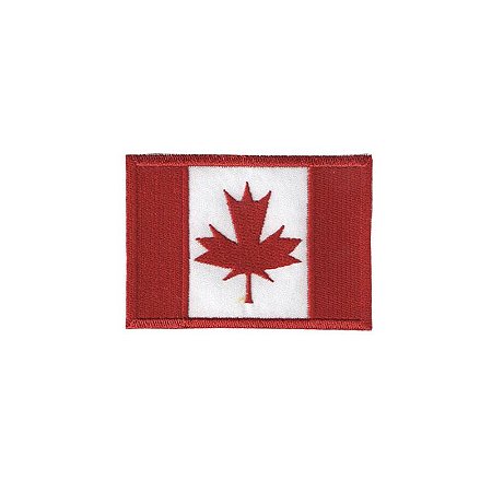 Bordado Termocolante Bandeira Canadá