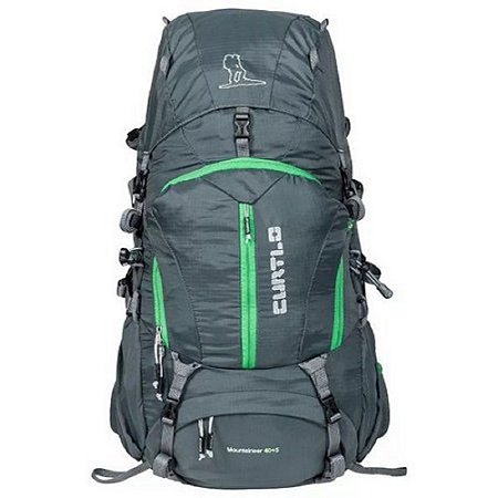 Mochila Mountaineer Curtlo 40+5L LF - Cinza c/ Verde