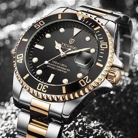 Relógio de Aço Masculino Tevise Mecânico Pulseira em Aço Descrição Detalhes  do produto: Um relógio de extrema qualidade, super luxuoso, do jeito que  você procura. Produto original. Movimento quartzo suiço. Vidro de