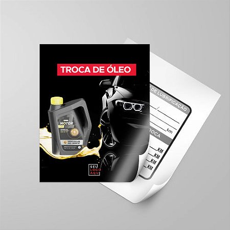 ADESIVO TROCA DE ÓLEO