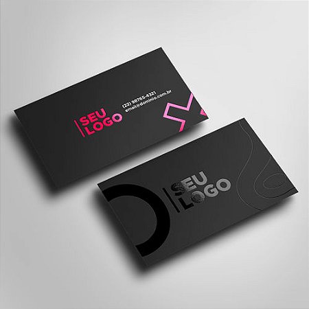 CARTÃO DE VISITA COUCHÊ 300g COM VERNIZ LOCALIZADO