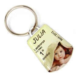 Chaveiro Chapinha Metálica Sino