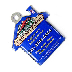 Chaveiro Chapinha Metálica Casinha