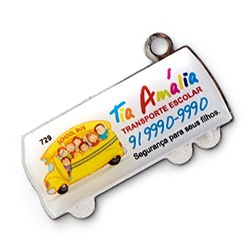 Chaveiro Chapinha Metálica Ônibus
