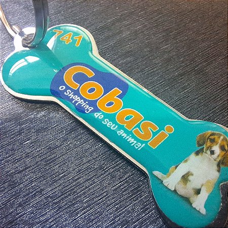 Chaveiro Chapinha Metálica Ossinho Grande Horizontal ou Vertical