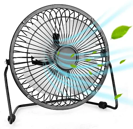 Mini Ventilador Usb Metal Mesa