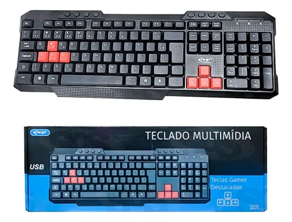 Teclado Multimídia USB KP-2034A
