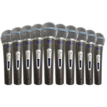 Kit 10 Microfones Dinâmico com Fio TK 22C Onyx