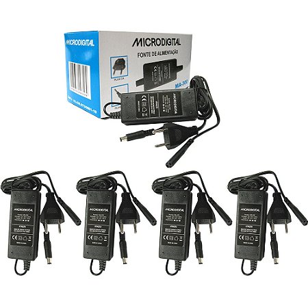 Kit 5 Fontes de Alimentação Bivolt Automática 16VDC 2,8A MA 300