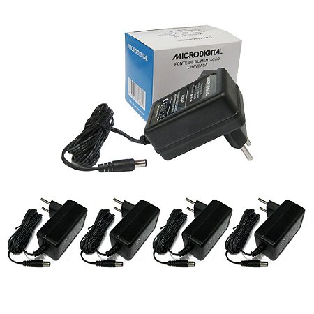 Kit 5 Fontes de Alimentação Bivolt Automática 12VDC 1A MA 3S