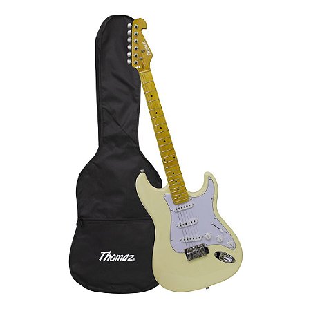 Kit Guitarra Elétrica TEG 400V Branco com Capa Thomaz