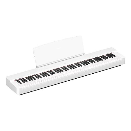 Piano Digital P 225WH Branco 88 Teclas Sensitivas Com Fonte e Pedal Yamaha