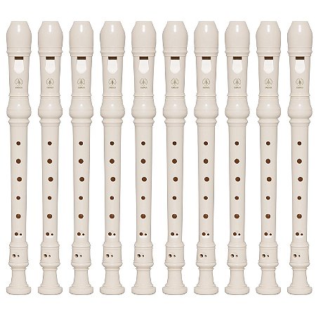 Kit 10 Flautas Doce Soprano Barroca Em C YRS-24B Yamaha