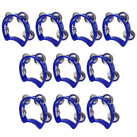 Kit 10 Pandeiros Meia Lua Infantil Azul New York