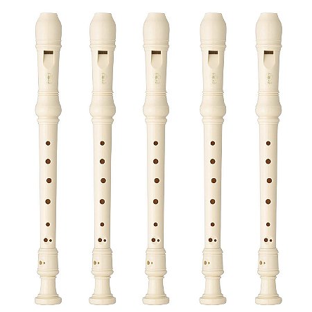 Kit 5 Flautas Doce Soprano Germânica Em C YRS-23 Yamaha