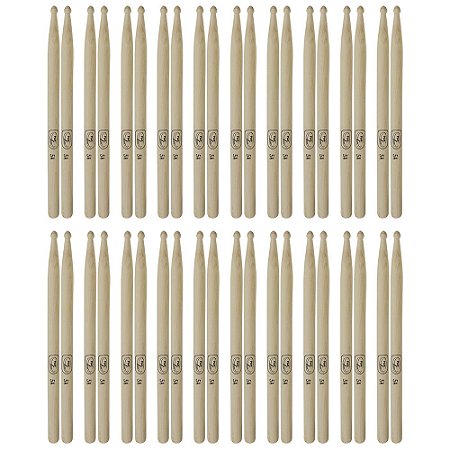 Kit com 25 Pares de Baquetas para Bateria Maple 5A New York