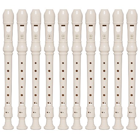 Kit 100 Flautas Doce Soprano Barroca Em C YRS-24B Yamaha