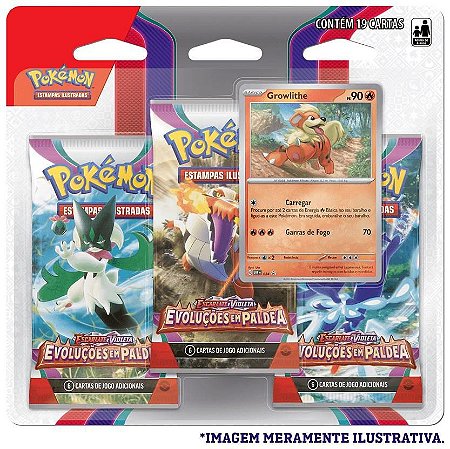 Card Pokémon Blister Triplo EV2 Growlithe