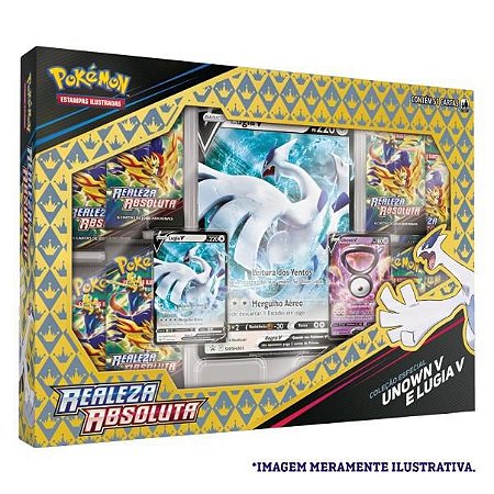 Card Pokémon Box Realeza Absoluta Unown V e Lugia V
