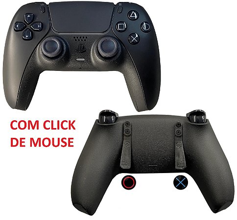 PS5 Controle Pro Midnight Black com Grip e Click de Mouse (Paddles PG)