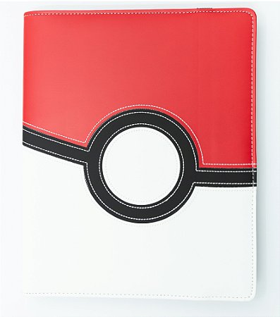 Fichário Pokémon com Elástico e 20 Folhas - Pokebola
