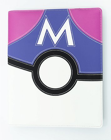 Fichário Pokémon com Elástico e 20 Folhas - Pokebola Master
