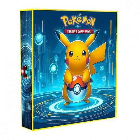 Mini Fichário Pokémon - Pikachu com Pokebola