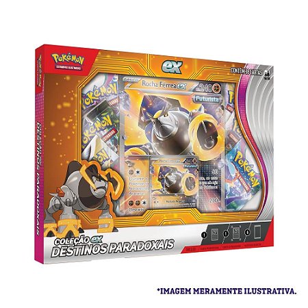 Card Pokémon Box Destinos Paradoxais Rocha Férrea Ex