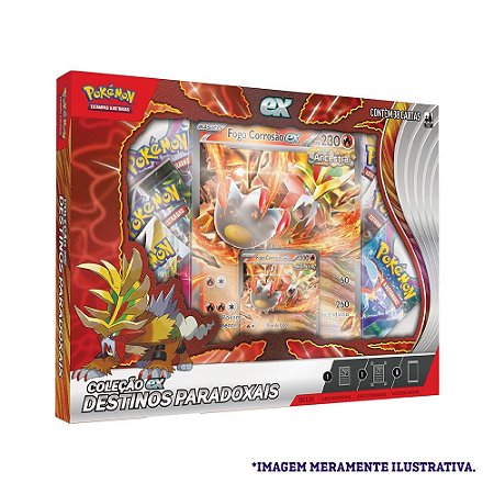 Card Pokémon Box Destinos Paradoxais Fogo Corrosão Ex