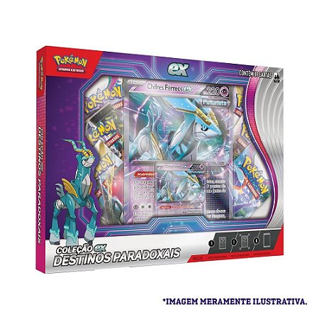 Card Pokémon Box Destinos Paradoxais Chifres Férreos Ex