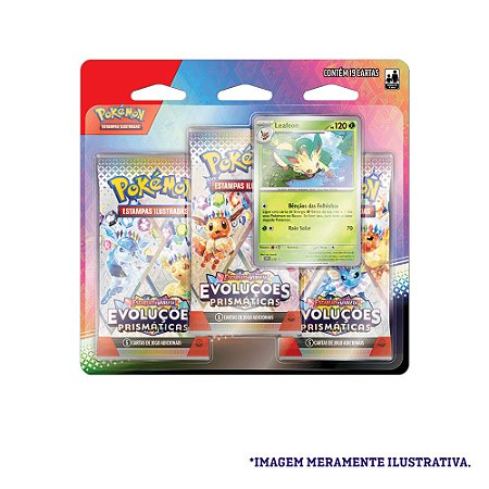 Card Pokémon Blister Triplo EV8.5 Leafeon