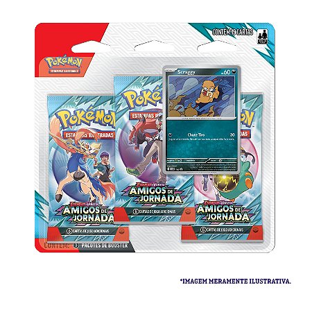 Card Pokémon Blister Triplo EV9 Scraggy