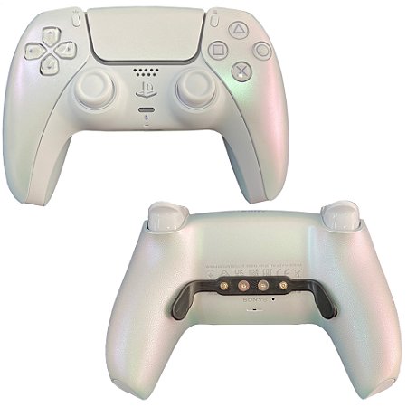 PS5 Controle Performance com Click de Mouse (R2/L2) Chroma Pearl