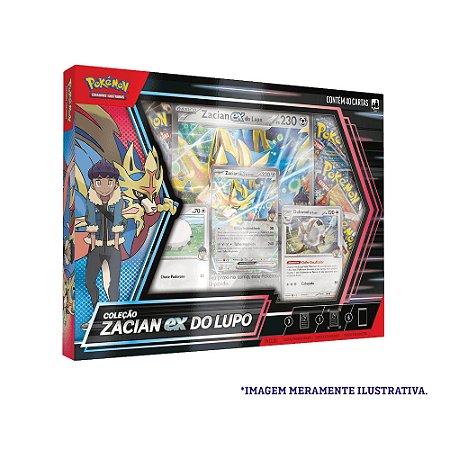 Card Pokémon Box Zacian ex do Lupo