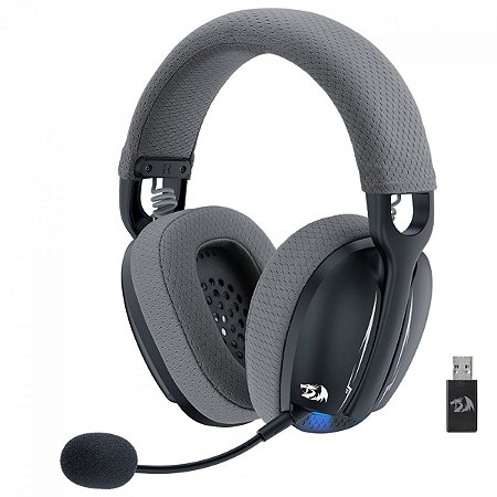 Headset Redragon Wireless Skuld Pro PC/PS4/PS5/Switch/Mobile Cinza