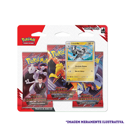 Card Pokémon Blister Triplo EV10 Zebstrika