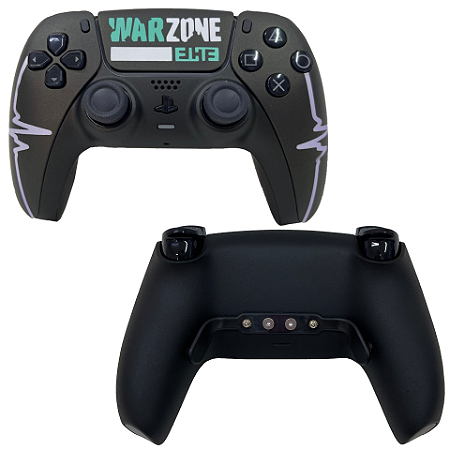 PS5 Controle Performance Warzone com Grip e Click de Mouse (R2/L2)