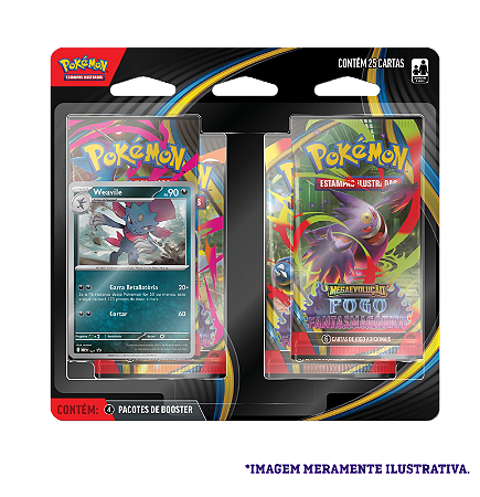 Card Pokémon Blister Quádruplo ME02 Weavile
