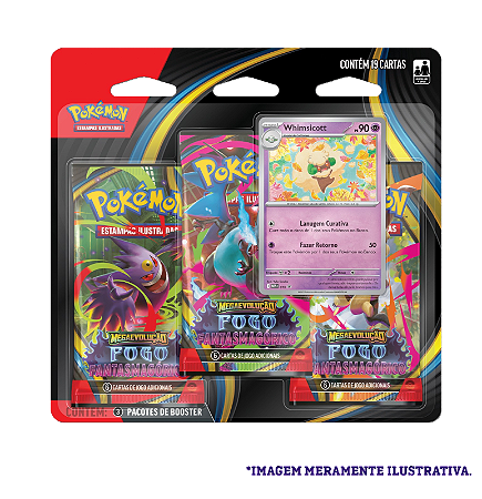 Card Pokémon Blister Triplo ME02 Whimsicott