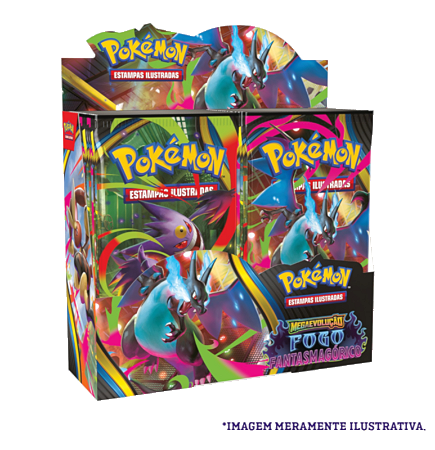 Card Pokémon Booster Box ME02 Fogo Fantasmagórico