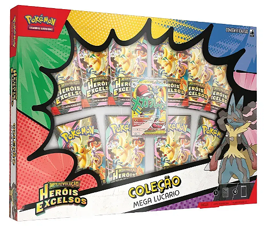 Card Pokémon Box Heróis Excelsos Mega Lucario