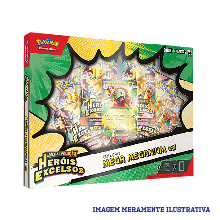 Card Pokémon Box Heróis Excelsos Mega Meganium Ex
