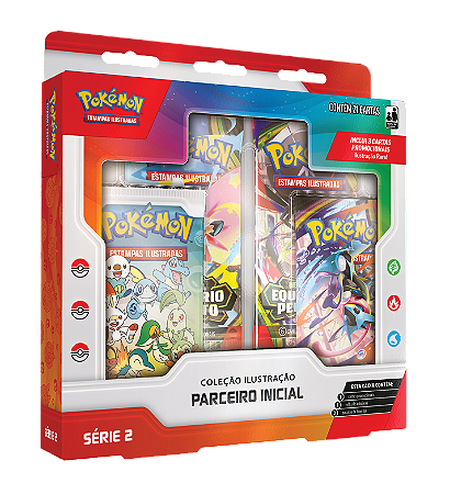 Card Pokémon Coleção Ilustração Parceiro Inicial Série 2