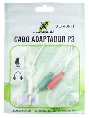 Cabo Adaptador 2P2 x P3 18cm