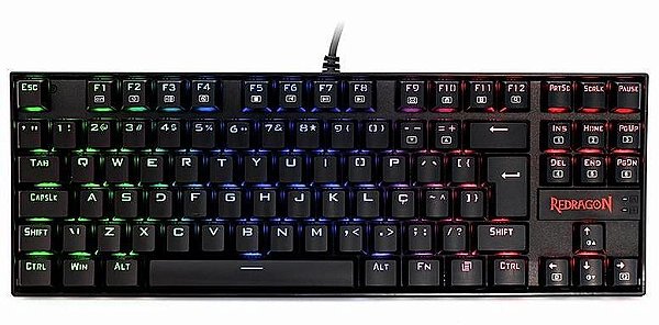 Teclado Mecânico Redragon Kumara RGB Switch Azul