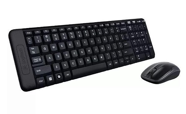 Combo Logitech Teclado e Mouse sem fio MK220