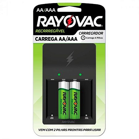 Carregador de Pilhas AA/AAA Rayovac PILHAS AA/AAA