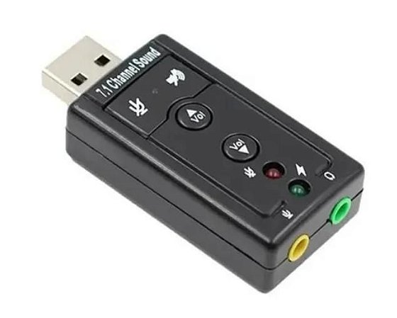 Adaptador de Som USB 7.1 Virtual Vinik AUSB71
