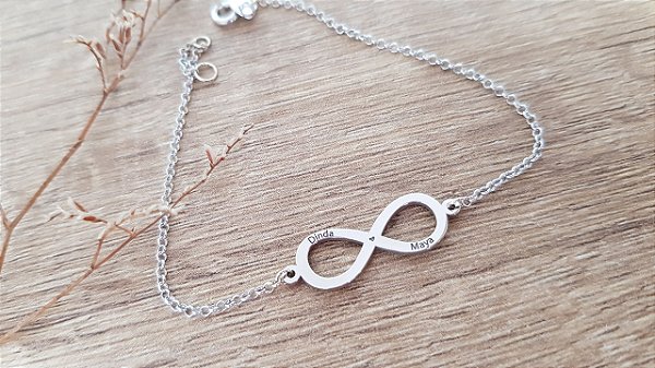 Pulseira infinito para madrinha (18cm)